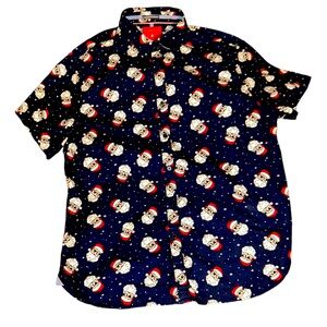 Christmas Shirt Men’s Size Large Denim & Flowers
